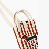 Sac bandoulière Téléphone Maille Poignées Caoutchouc - Beige et Marron | Fleux | 5