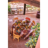 Nappe Vida Carreaux - Amber/Burgundy 140x220 cm | Fleux | 6