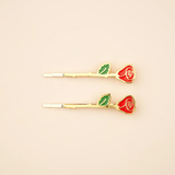 Duo Barrettes fines Roses | Fleux | 8
