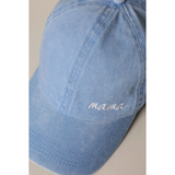 Casquette Brodée - Mama Bleu Denim | Fleux | 7
