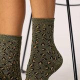 Chaussettes Coton Peigné - Léopard Kaki | Fleux | 5