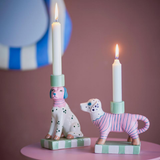 Set de 2 bougeoirs - Doglie Grès Rose | Fleux | 5