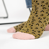 Chaussettes Léopard Pailletées - Vert Olive | Fleux | 7