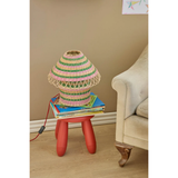 Lampe de Table - Rotin Rayures Pink Low | Fleux | 7