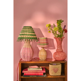 Lampe de Table - Rotin Rayures Pink Tall | Fleux | 6
