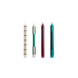 Set de 4 Bougies - Pattern reds and bordeaux | Fleux | 4