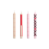 Set de 4 Bougies - Pattern reds and bordeaux | Fleux | 6