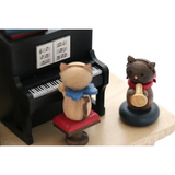 Boîte à musique - Chats jouant du piano n°12 | Fleux | 12