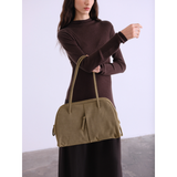 Sac Brooklyn Bag - Suede - Khaki | Fleux | 9