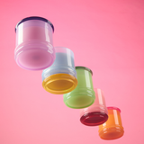 Bougie Stacked Pink and Red - Saffron Rose | Fleux | 24