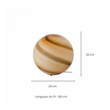 Lampe à poser en verre soufflé - Astrolis Beige | Fleux | 21