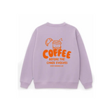 Sweatshirt Adulte Coffee Before Chaos Lilas | Fleux | 7