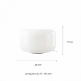 Lampe Livo Metal Chrome & Verre - Blanc | Fleux | 10