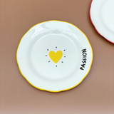 Set de 4 assiettes Amour Coeur 19 cm | Fleux | 6