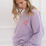 Sweatshirt Adulte Coffee Before Chaos Lilas | Fleux | 8