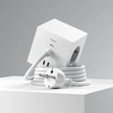 Multiprise square 1 avec USB-C 30W 1,8m - Opal White | Fleux | 9