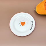 Set de 4 assiettes Amour Coeur 19 cm | Fleux | 7