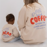 Sweatshirt Cacao Before Chaos Mini and Me Beige | Fleux | 7