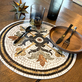 Set de table Vinyle Rond Mosaïque - Helena | Fleux | 5