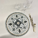 Set de table Vinyle Rond Mosaïque - Amanda | Fleux | 12