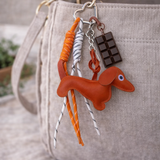 Porte-clés et bijou de sac - Chien Orange | Fleux | 3