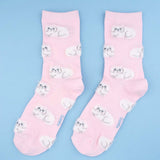 Persian Cat Socks - Pink | Fleux | 9