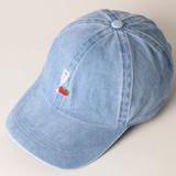 Casquette Broderie Verre de vin et Fraises | Fleux | 3