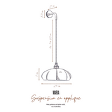 Suspension en applique Maria en Porcelaine biscuit | Fleux | 7