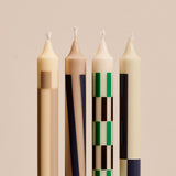 Set de 4 Bougies Pattern - Cream & Dark | Fleux | 4