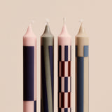 Set de 4 Bougies Pattern - Pink & Blues | Fleux | 4