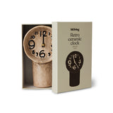 Retro ceramic clock - h 23.5 cm - Cream | Fleux | 14