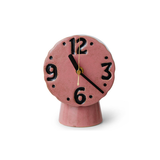 Retro ceramic clock - h 16.2 cm - Pink | Fleux | 8