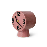 Retro ceramic clock - h 16.2 cm - Pink | Fleux | 12