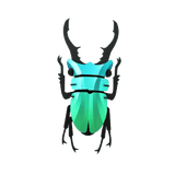 Origami Stag Beetle Green Deer Caribbean Trophy | Fleux | 2