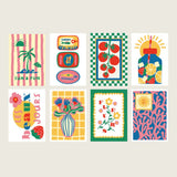 Set de 8 Cartes à peindre par numéro - Les beaux jours | Fleux | 5