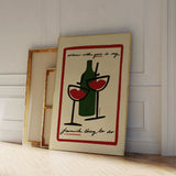 A3 Wine With You With Border Poster | Fleux | 7