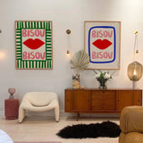 Affiche A3 Bisou Bisou | Fleux | 3