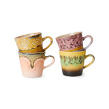 Set of 4 Americans Radiant 70's Coffee Mugs - 11.5 cm x 8.5 cm | Fleux | 4