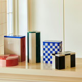 Checkered Tin Box M - Black &amp; White | Fleux | 8