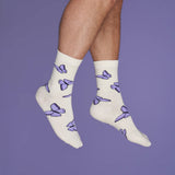 Butterfly Socks - Mauve | Fleux | 6