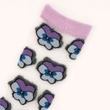 Chaussettes Transparentes - Pensée Mauve | Fleux | 7