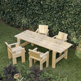 Chaise Dining Crate - Pinewood - 64 x 81 x 57,5 cm | Fleux | 4