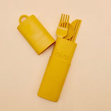 Kit de couverts réutilisables et nomades en matière biosourcée | Fleux | 24
