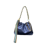 Sac Cuir Irisé Cordon - Plissa Bleu Royal | Fleux | 3