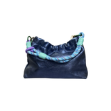 Sac Cuir Irisé Cordon - Plissa Bleu Royal | Fleux | 2