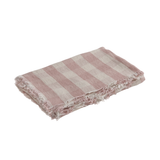 Plaid Vice Versa Frange - Lin Lavé Cottage - Bois de Rose 140x250 cm | Fleux | 2