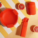 Kit réutilisable Couverts - Lunch box - Mug - Orange | Fleux | 4