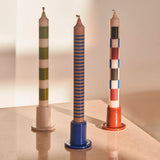 Set of 4 Pattern Candles - Green/Blue/Brown | Fleux | 7