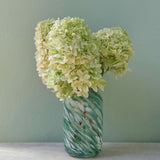 Vase Splash Roll Neck - Ø 11,3 x h 20,5 cm - Green Swirl | Fleux | 7