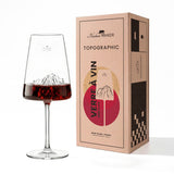 Coffret Verre à vin topographic Mont Blanc | Fleux | 6